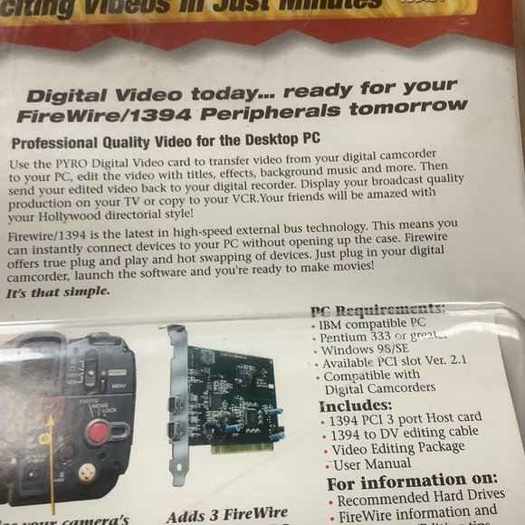 Pyro digital video 1394DV: create exciting videos in just a minutes - Picture 6 of 8